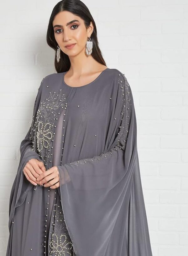 Bousni Women Beads Embellished Kaftan Abaya 04 Bousni Women Beads Embellished Caftan Abaya