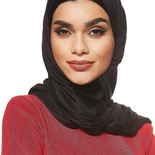 SHADOW Jersey Stretch Shailah Hijab Muslim Islamic Arab Scarf Headscarf Abaya Shawl Scarves Soft, One Size - 65 x 165 cm 01 SHADOW Jersey Stretch Sheilah Hijab Muslim Islamic Arab Scarf Headscarf Bay Shawl Scarves Soft