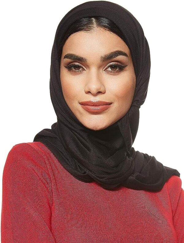 SHADOW Jersey Stretch Shailah Hijab Muslim Islamic Arab Scarf Headscarf Abaya Shawl Scarves Soft, One Size - 65 x 165 cm 01 SHADOW Jersey Stretch Sheilah Hijab Muslim Islamic Arab Scarf Headscarf Bay Shawl Scarves Soft