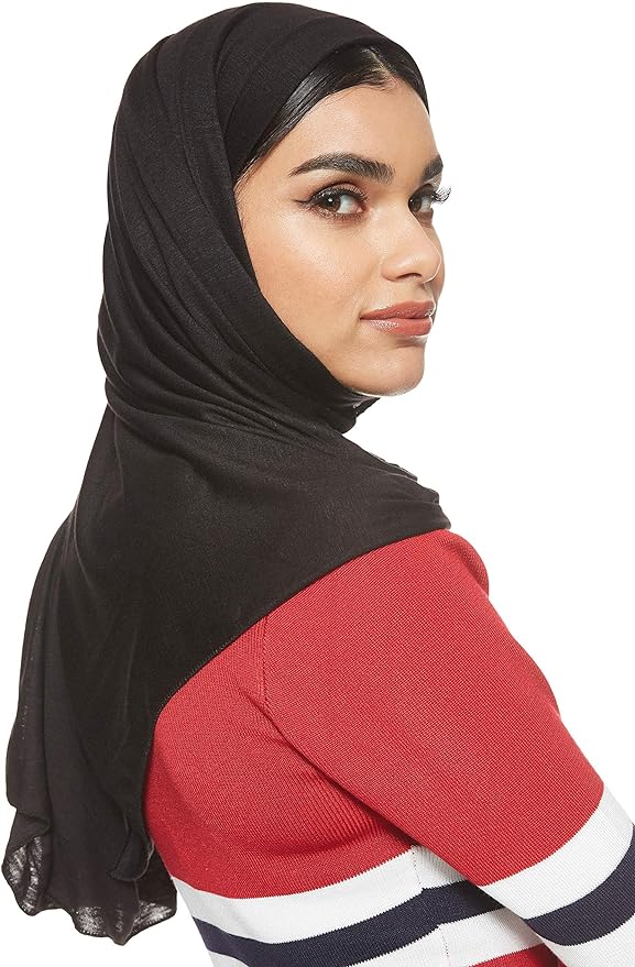 SHADOW Jersey Stretch Shailah Hijab Muslim Islamic Arab Scarf Headscarf Abaya Shawl Scarves Soft, One Size - 65 x 165 cm 03 SHADOW Jersey Stretch Sheilah Hijab Muslim Islamic Arab Scarf Headscarf Bay Shawl Scarves Soft