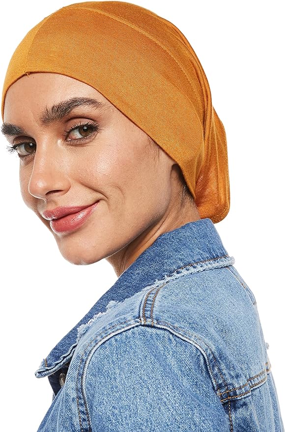 SHADOW Women's Hijab Jersey Cap Under Scarf Islamic Muslim Plain Tube Stretchable