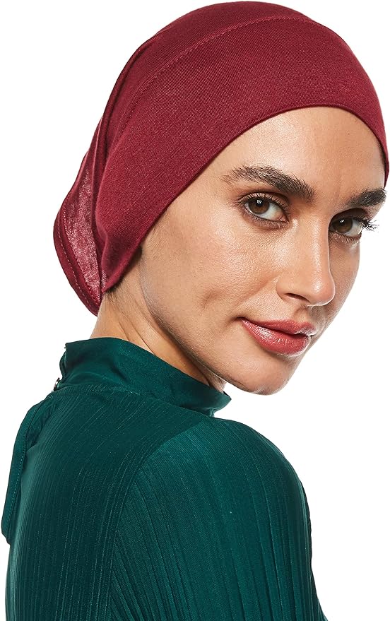 SHADOW Women's Hijab Jersey Cap Under Scarf Islamic Muslim Plain Tube Stretchable