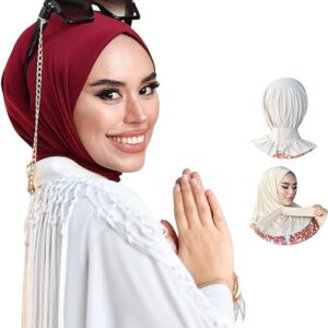 Hijab for Women Hair Wraps-Head Wraps for Women Hijab Under cap-Caps-Instant Hijab