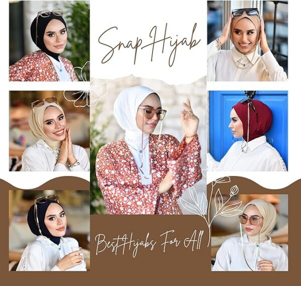 Snap Hijab-Turbans for Women-Hijab for Women Hair Wraps-Head Wraps for Women Hijab Undercap-Caps-Instant Hijab 06 Snap Hijab-Turbans for Women-Hijab for Women Hair Wraps-Head Wraps for Women