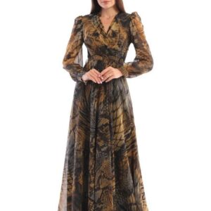 Black and Gold Beautiful Unique Pattern Dress