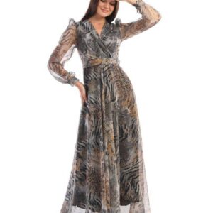 Black and Grey Beautiful Unique Pattern Dress