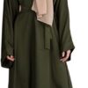 Women's Casual Dress Solid Muslim Dress Flare Sleeve Abaya Elegant Dress Arab Kaftan Long Sleeve Solid Dress Little Girls Maxi Dresses Silk Gloves for Women Long 04 Women's Casual Dress Solid Muslim Dress Flare Sleeve Abaya