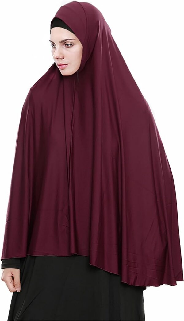 Women's High Stretch Hijab Muslim Arabian Long Milk Silk Purity Color Chiffon Hijab