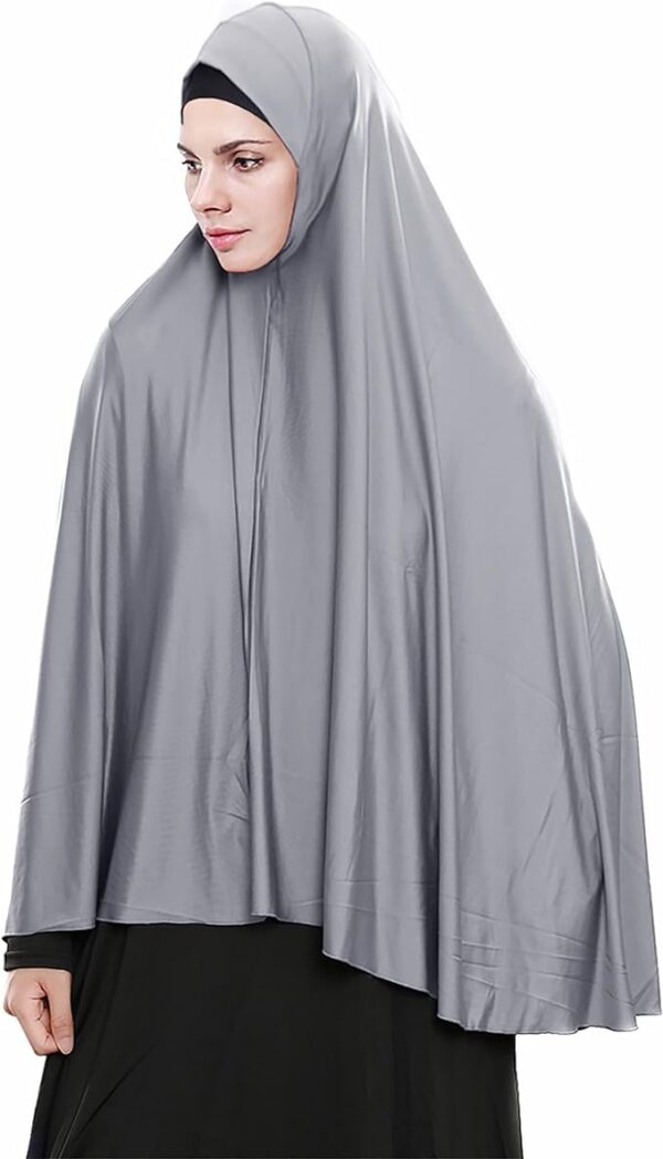 Women's High Stretch Hijab Muslim Arabian Long Milk Silk Purity Color Chiffon Hijab